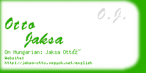 otto jaksa business card